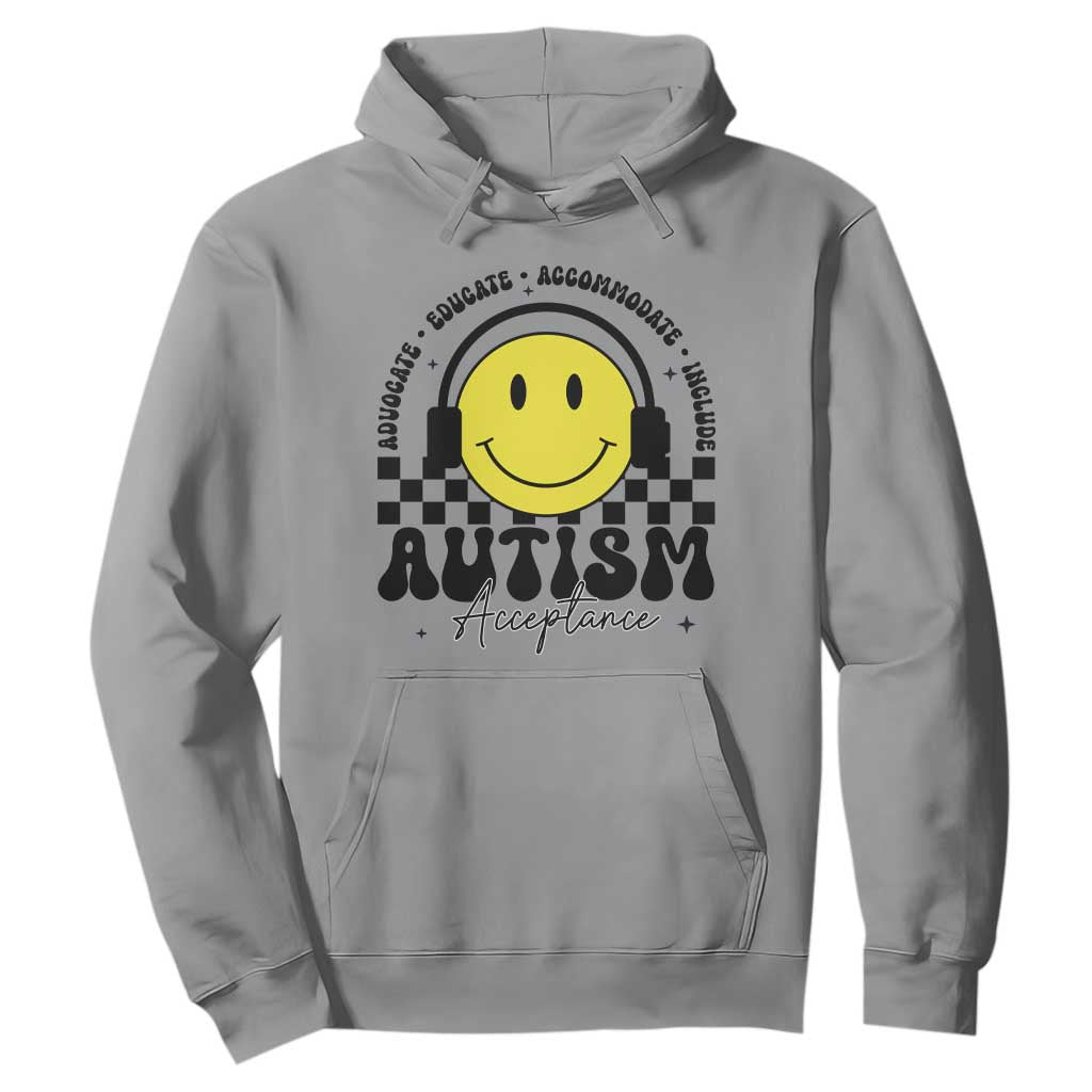 Autism Acceptance Hoodie Advocate Educate Accomodate Include Special Education TS02 Sport Gray Print Your Wear