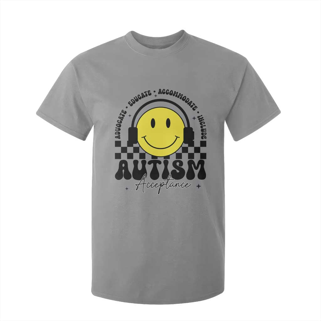 Autism Acceptance T Shirt For Kid Advocate Educate Accomodate Include Special Education TS02 Sport Gray Print Your Wear
