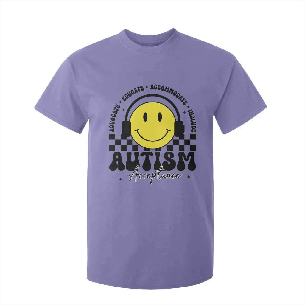 Autism Acceptance T Shirt For Kid Advocate Educate Accomodate Include Special Education TS02 Violet Print Your Wear