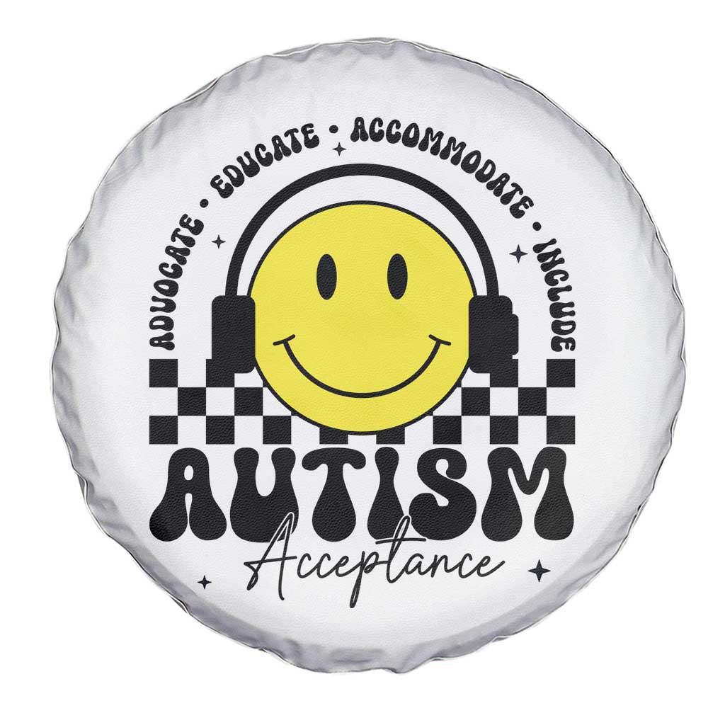 Autism Acceptance Spare Tire Cover Advocate Educate Accomodate Include Special Education TS02 Print Your Wear