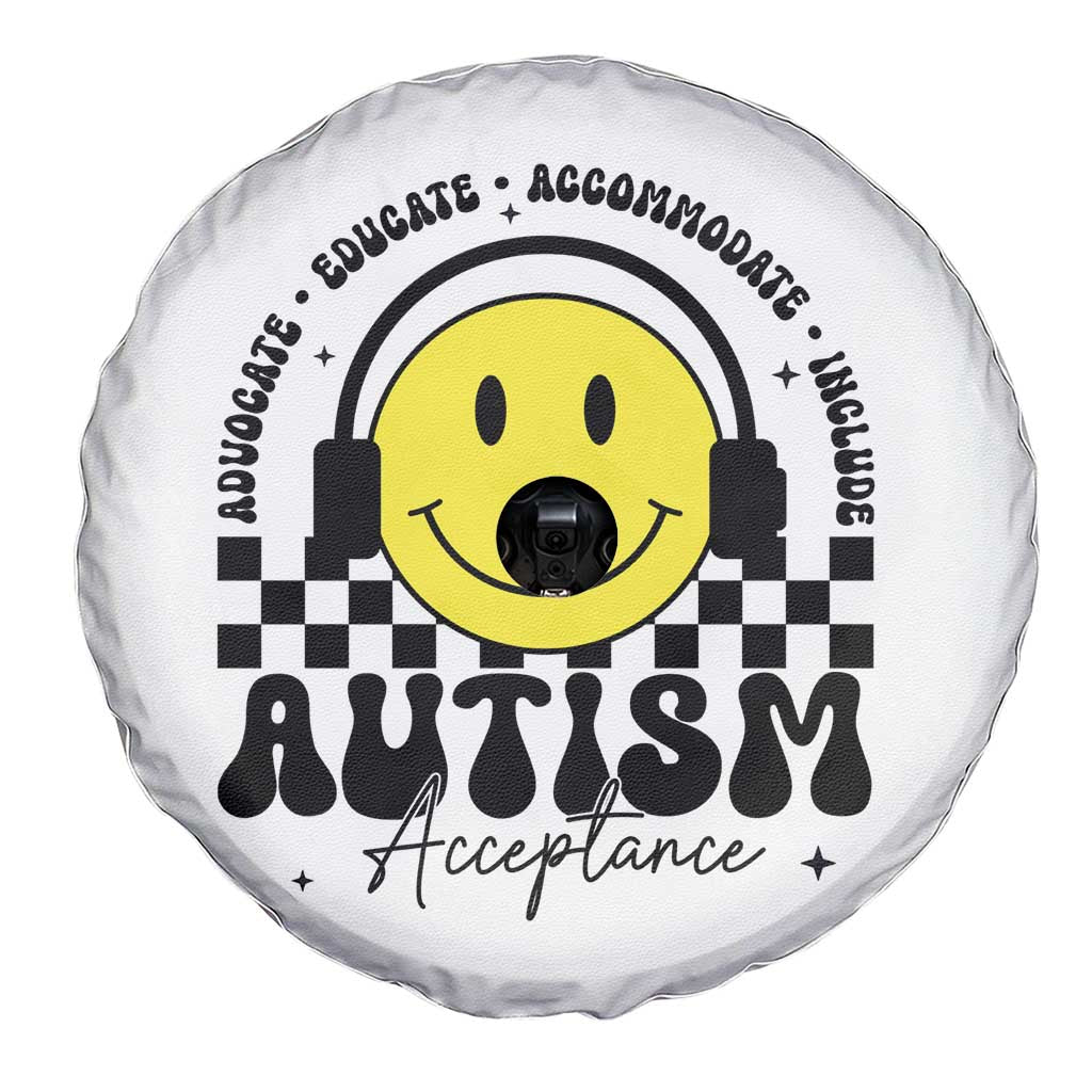 Autism Acceptance Spare Tire Cover Advocate Educate Accomodate Include Special Education TS02 Print Your Wear