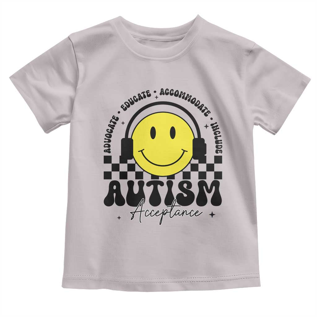 Autism Acceptance Toddler T Shirt Advocate Educate Accomodate Include Special Education TS02 Ice Gray Print Your Wear