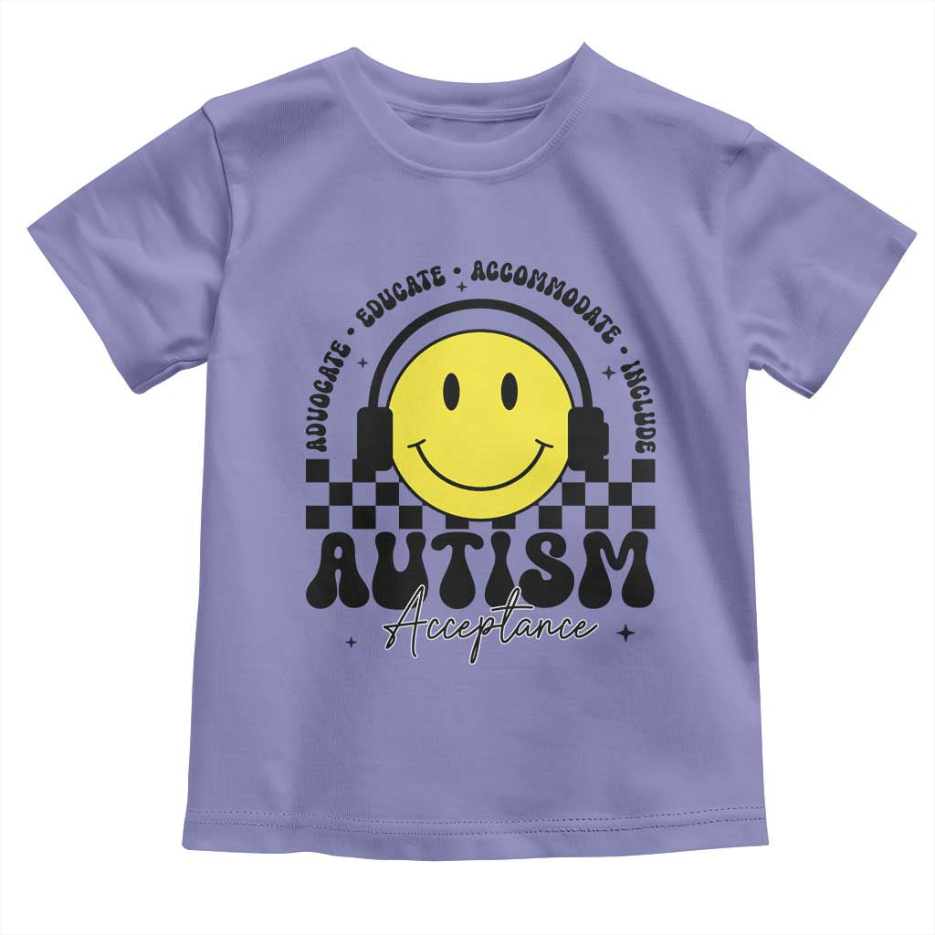 Autism Acceptance Toddler T Shirt Advocate Educate Accomodate Include Special Education TS02 Violet Print Your Wear