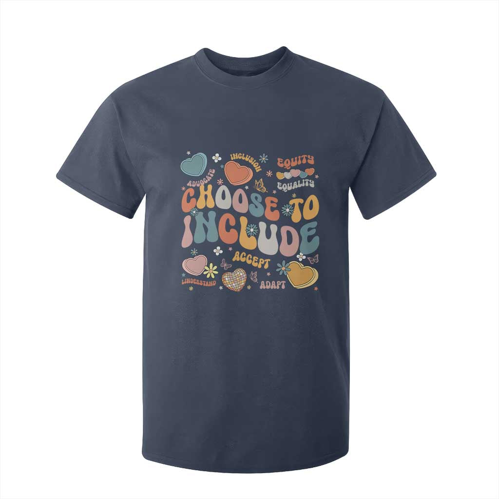 Autism Acceptance T Shirt For Kid Choose To Include Inclusion Matters TS02 Navy Print Your Wear