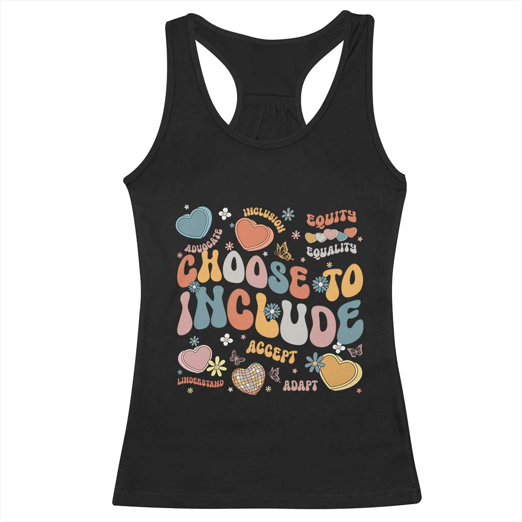 Autism Acceptance Racerback Tank Top Choose To Include Inclusion Matters TS02 Black Print Your Wear