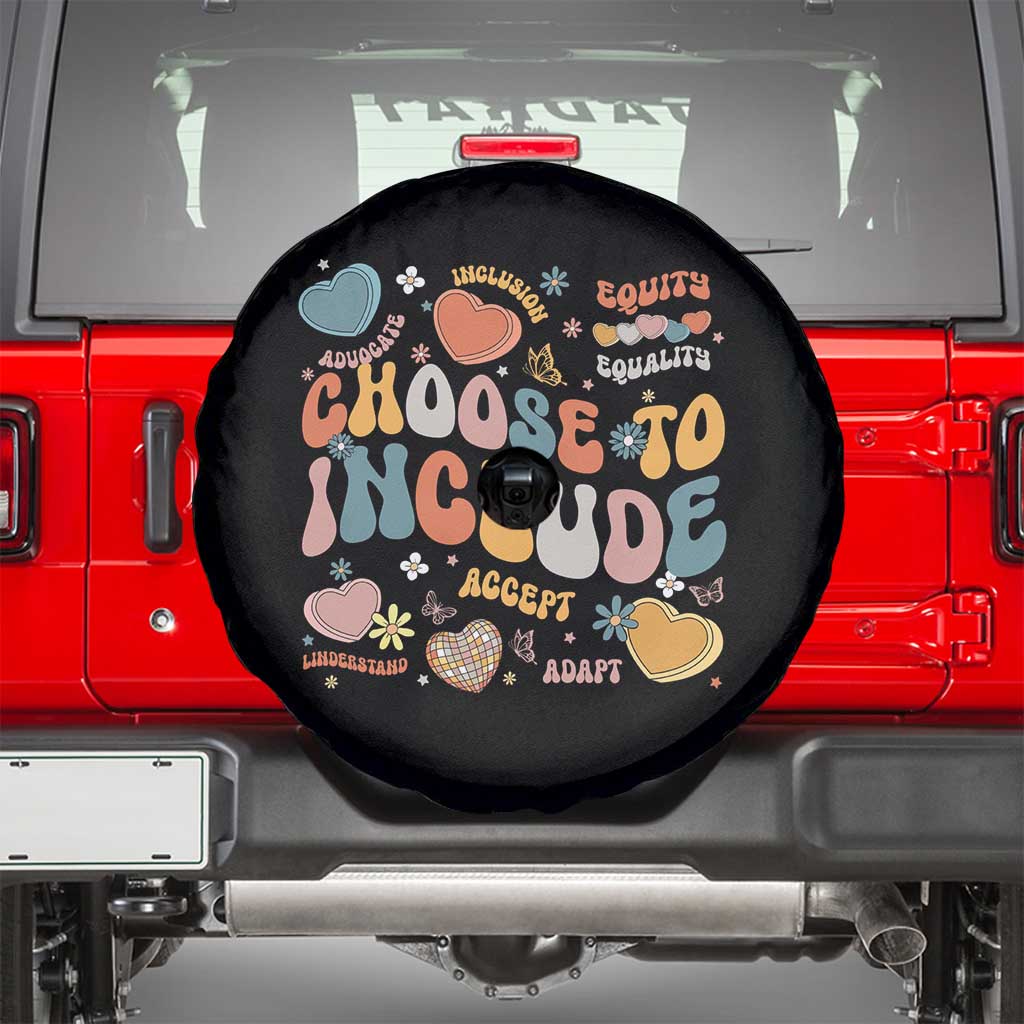 Autism Acceptance Spare Tire Cover Choose To Include Inclusion Matters TS02 Black Print Your Wear