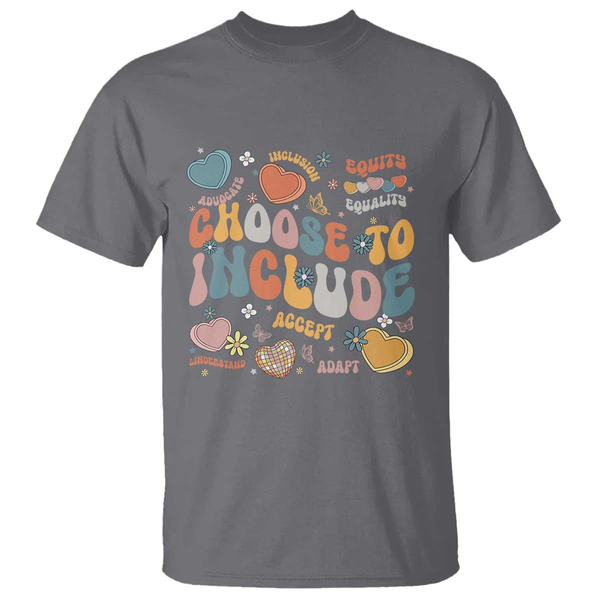 Autism Acceptance T Shirt Choose To Include Inclusion Matters TS02 Charcoal Print Your Wear