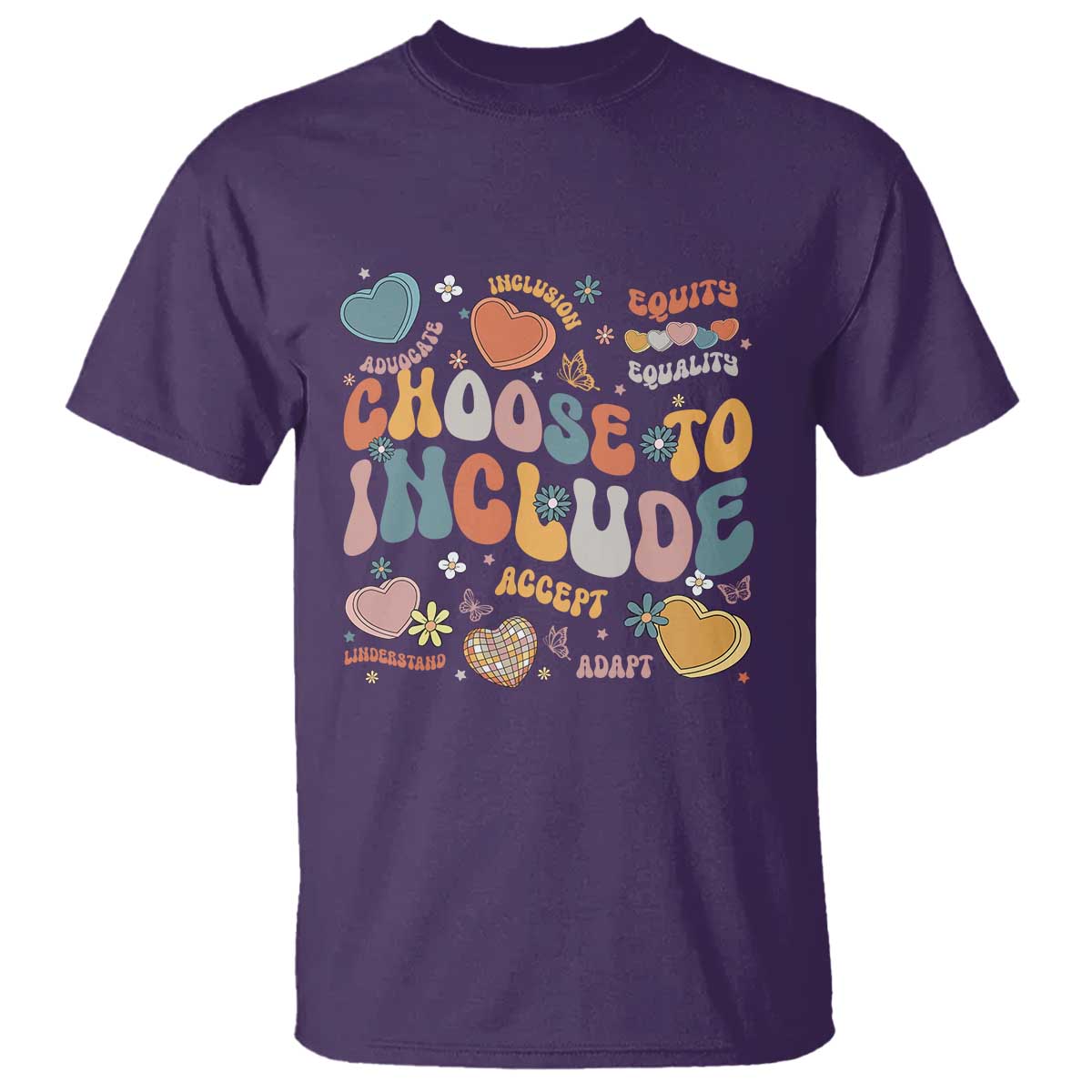 Autism Acceptance T Shirt Choose To Include Inclusion Matters TS02 Purple Print Your Wear