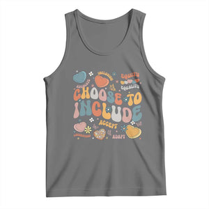 Autism Acceptance Tank Top Choose To Include Inclusion Matters TS02 Black Heather Print Your Wear