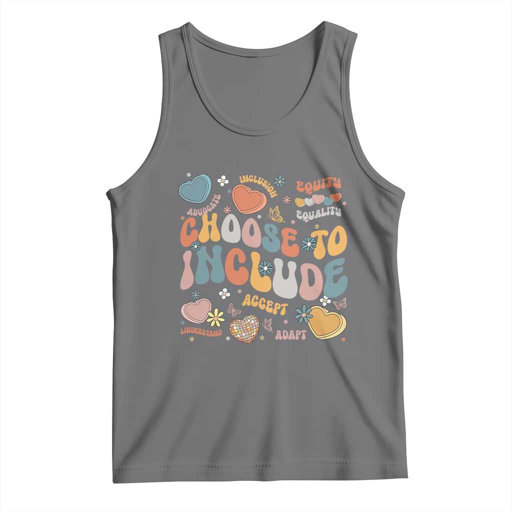 Autism Acceptance Tank Top Choose To Include Inclusion Matters TS02 Black Heather Print Your Wear
