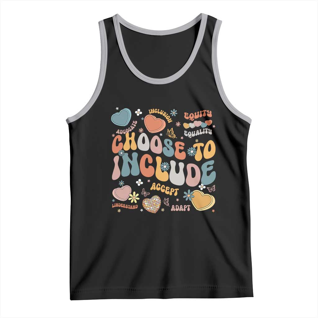 Autism Acceptance Tank Top Choose To Include Inclusion Matters TS02 Black Athletic Heather Print Your Wear