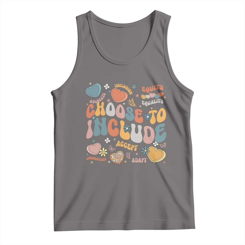 Autism Acceptance Tank Top Choose To Include Inclusion Matters TS02 Deep Heather Print Your Wear