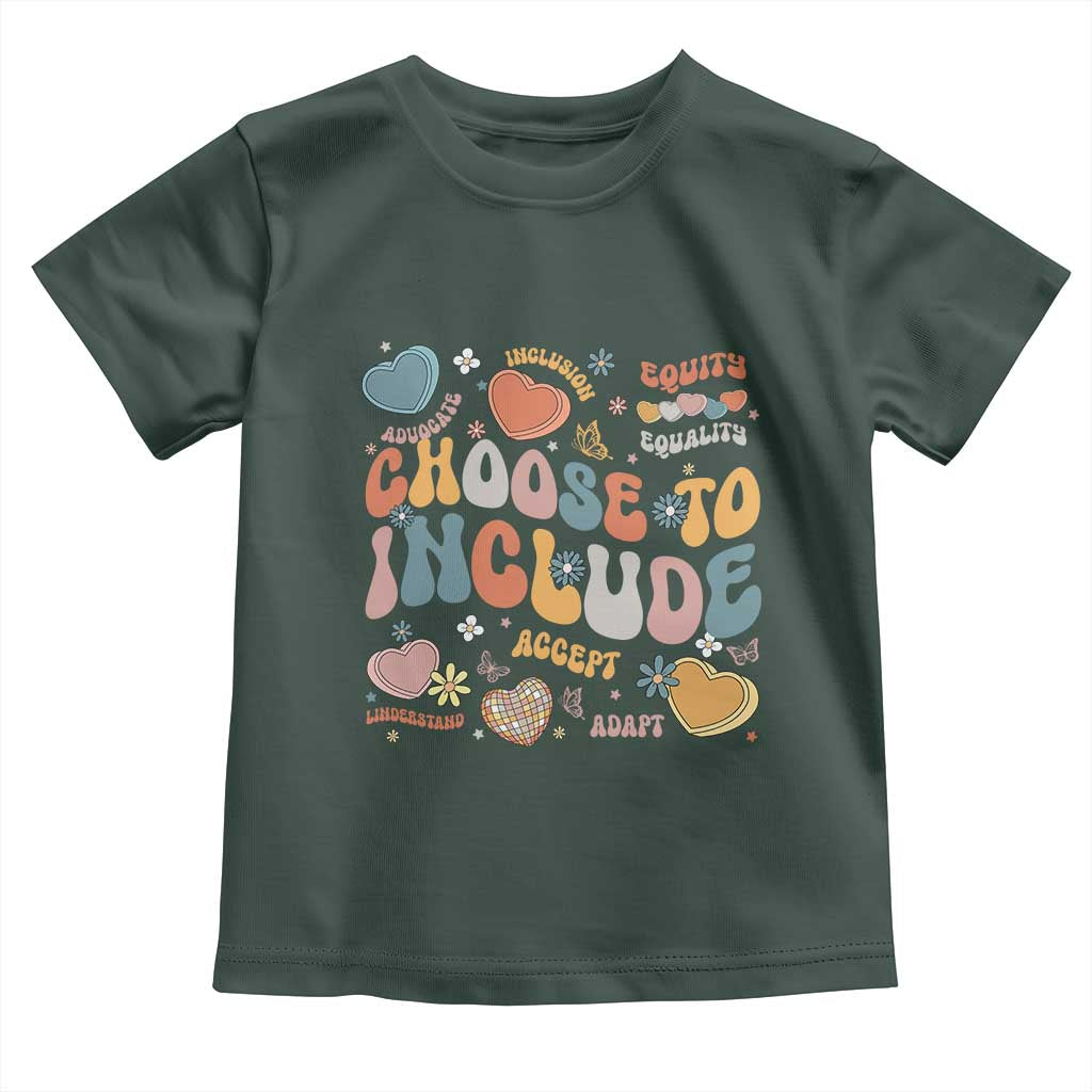 Autism Acceptance Toddler T Shirt Choose To Include Inclusion Matters TS02 Dark Forest Green Print Your Wear