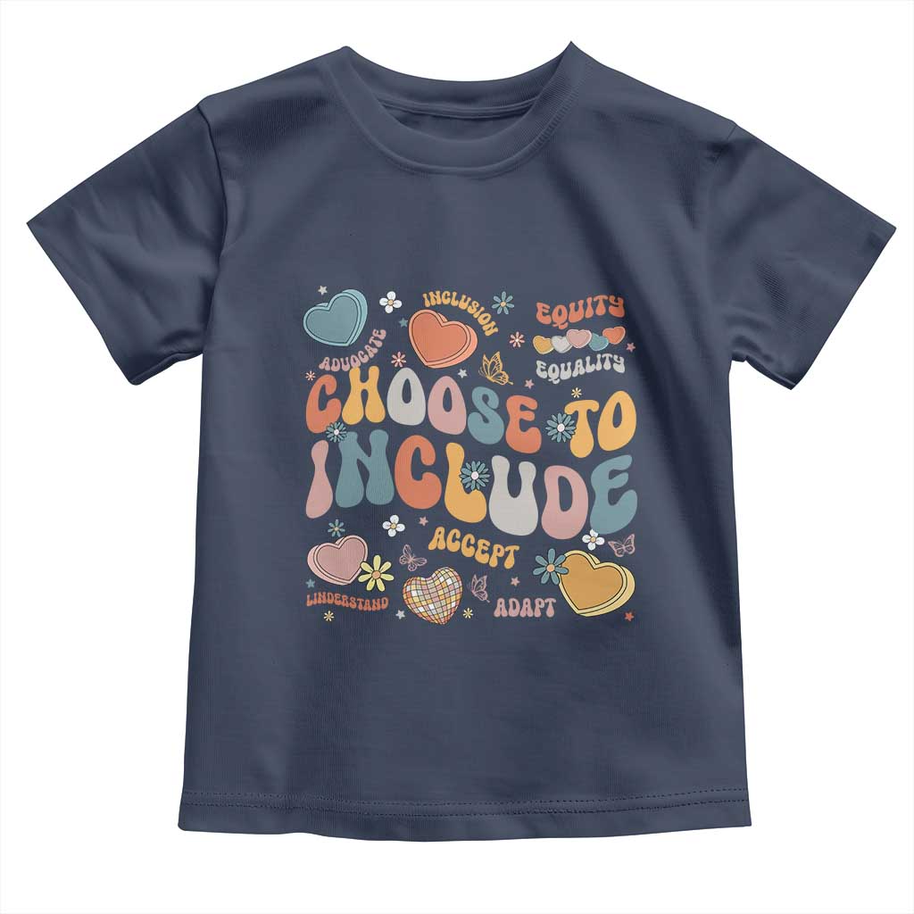 Autism Acceptance Toddler T Shirt Choose To Include Inclusion Matters TS02 Navy Print Your Wear