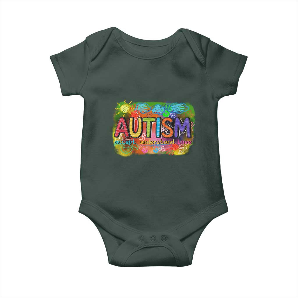 Autism Acceptance Baby Onesie Accept Understand Love Autistic Support TS02 Print Your Wear