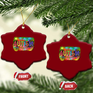 Autism Acceptance Ceramic Ornament Accept Understand Love Autistic Support TS02 Print Your Wear