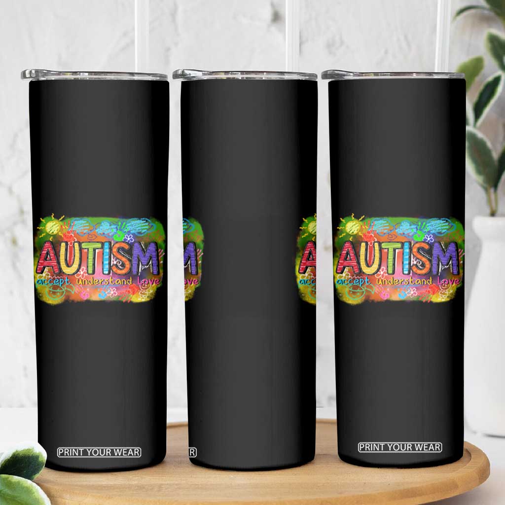 Autism Acceptance Skinny Tumbler Accept Understand Love Autistic Support TS02 Print Your Wear
