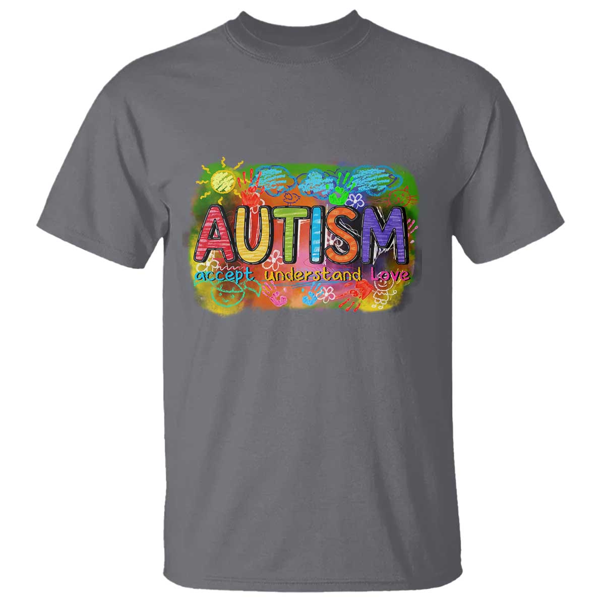 Autism Acceptance T Shirt Accept Understand Love Autistic Support TS02 Charcoal Print Your Wear