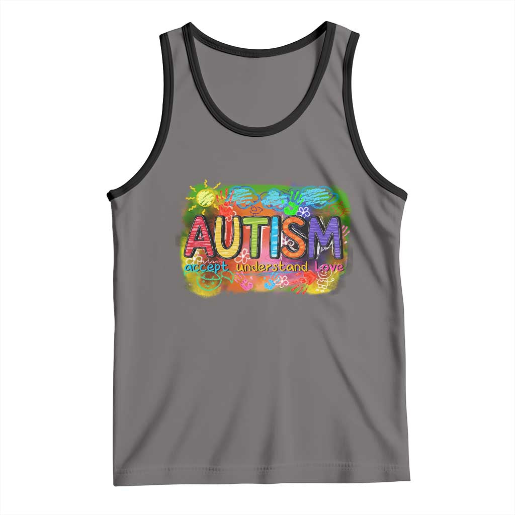 Autism Acceptance Tank Top Accept Understand Love Autistic Support TS02 Deep Heather Black Print Your Wear