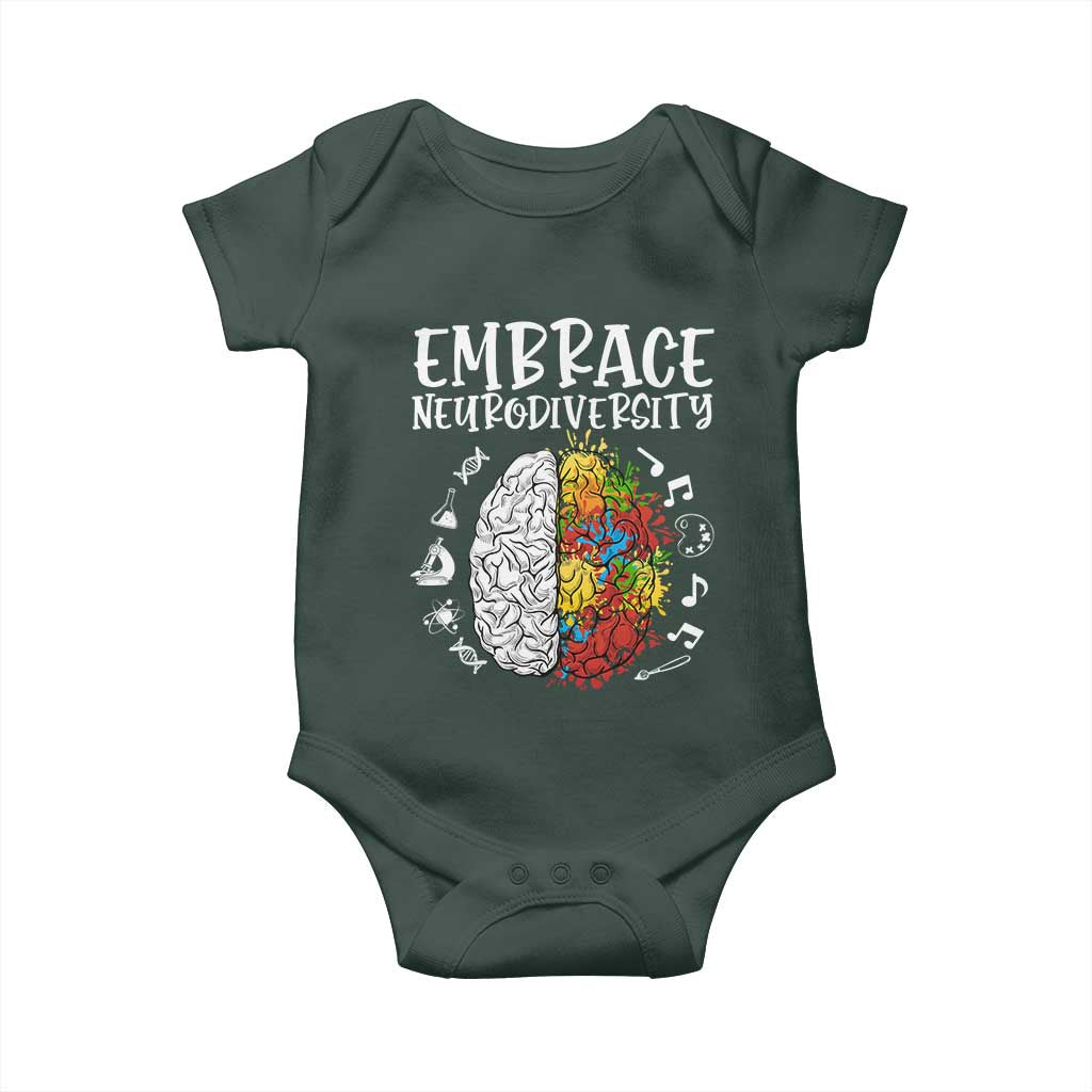 Embrace Neurodiversity Baby Onesie Autism Awareness ASD ADHD Acceptance TS02 Print Your Wear
