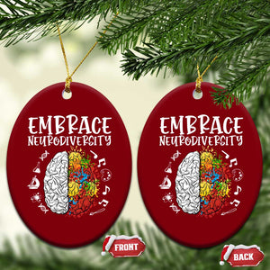 Embrace Neurodiversity Ceramic Ornament Autism Awareness ASD ADHD Acceptance TS02 Print Your Wear