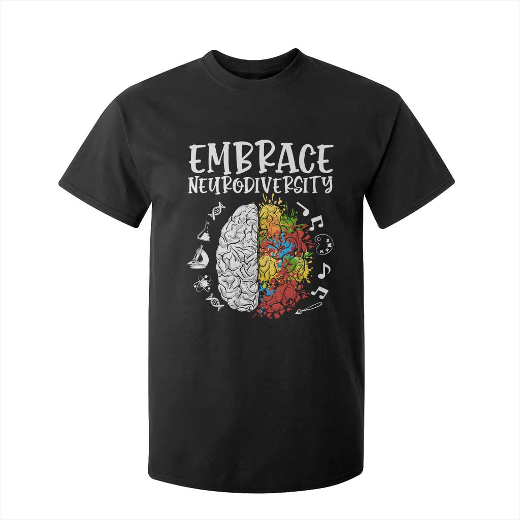 Embrace Neurodiversity T Shirt For Kid Autism Awareness ASD ADHD Acceptance TS02 Black Print Your Wear