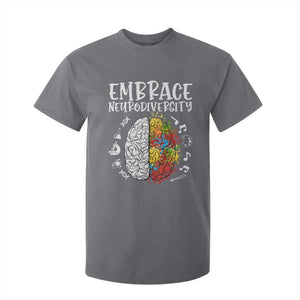 Embrace Neurodiversity T Shirt For Kid Autism Awareness ASD ADHD Acceptance TS02 Charcoal Print Your Wear
