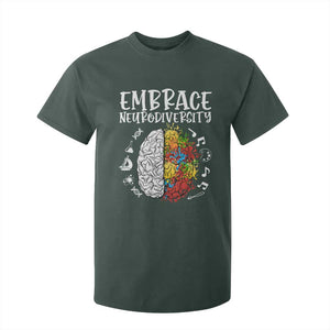 Embrace Neurodiversity T Shirt For Kid Autism Awareness ASD ADHD Acceptance TS02 Dark Forest Green Print Your Wear
