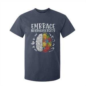Embrace Neurodiversity T Shirt For Kid Autism Awareness ASD ADHD Acceptance TS02 Navy Print Your Wear