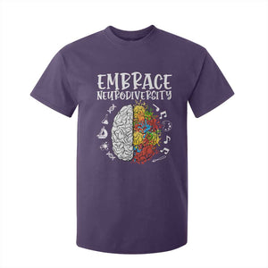 Embrace Neurodiversity T Shirt For Kid Autism Awareness ASD ADHD Acceptance TS02 Purple Print Your Wear