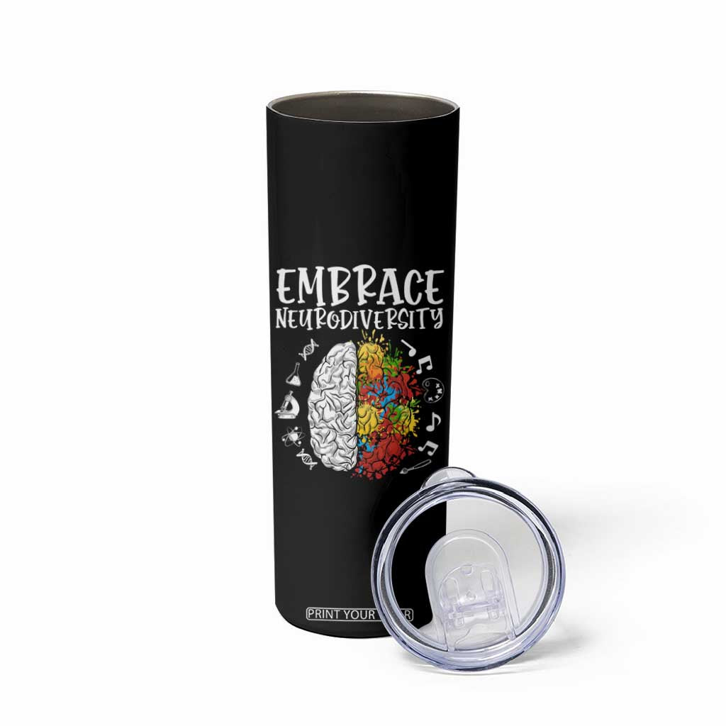Embrace Neurodiversity Skinny Tumbler Autism Awareness ASD ADHD Acceptance TS02 Print Your Wear