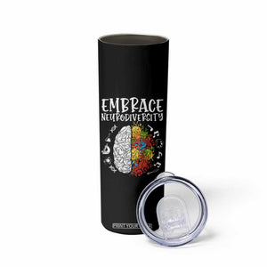 Embrace Neurodiversity Skinny Tumbler Autism Awareness ASD ADHD Acceptance TS02 Print Your Wear