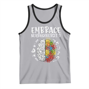 Embrace Neurodiversity Tank Top Autism Awareness ASD ADHD Acceptance TS02 Athletic Heather Black Print Your Wear