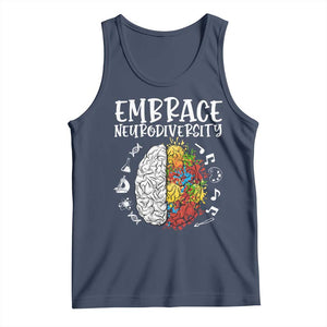Embrace Neurodiversity Tank Top Autism Awareness ASD ADHD Acceptance TS02 Navy Print Your Wear