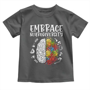 Embrace Neurodiversity Toddler T Shirt Autism Awareness ASD ADHD Acceptance TS02 Dark Heather Print Your Wear