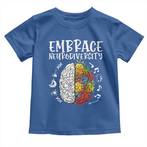 Embrace Neurodiversity Toddler T Shirt Autism Awareness ASD ADHD Acceptance TS02 Royal Blue Print Your Wear