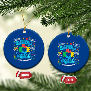 Autism Awareness Support Squad Ceramic Ornament In April We Wear Blue TS02 1pc Blue Print Your Wear