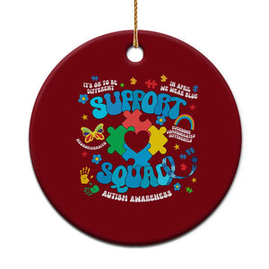 Autism Awareness Support Squad Ceramic Ornament In April We Wear Blue TS02 1pc Red Print Your Wear