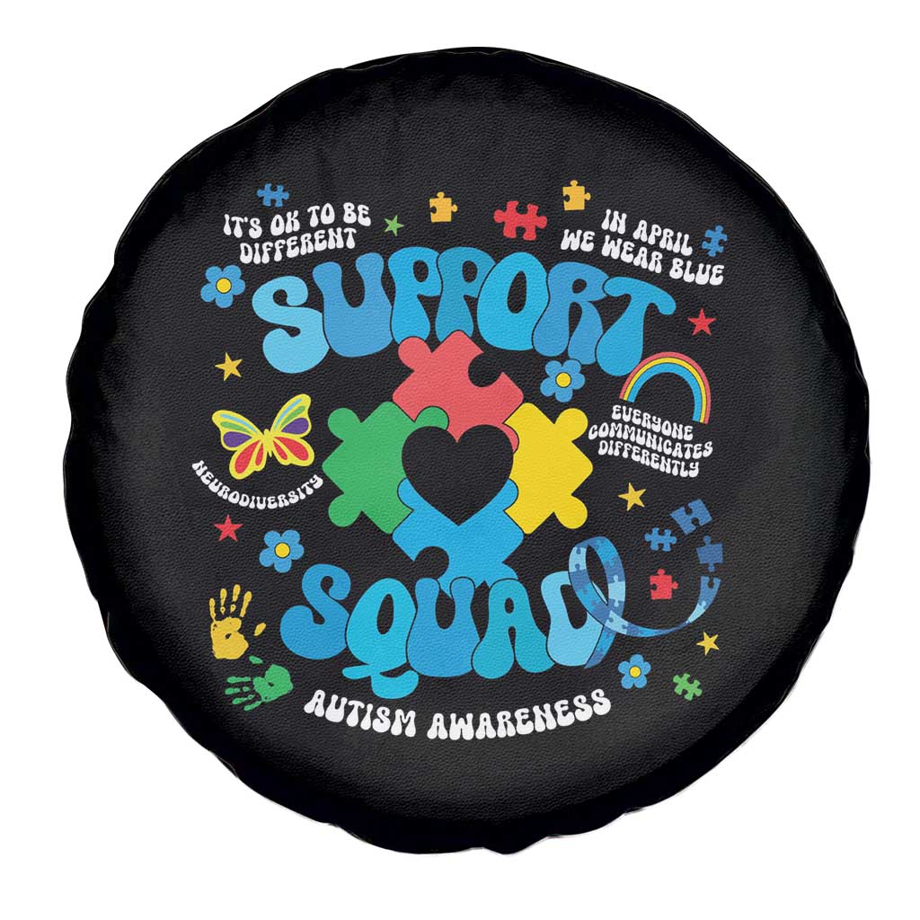 Autism Awareness Support Squad Spare Tire Cover In April We Wear Blue TS02 Print Your Wear