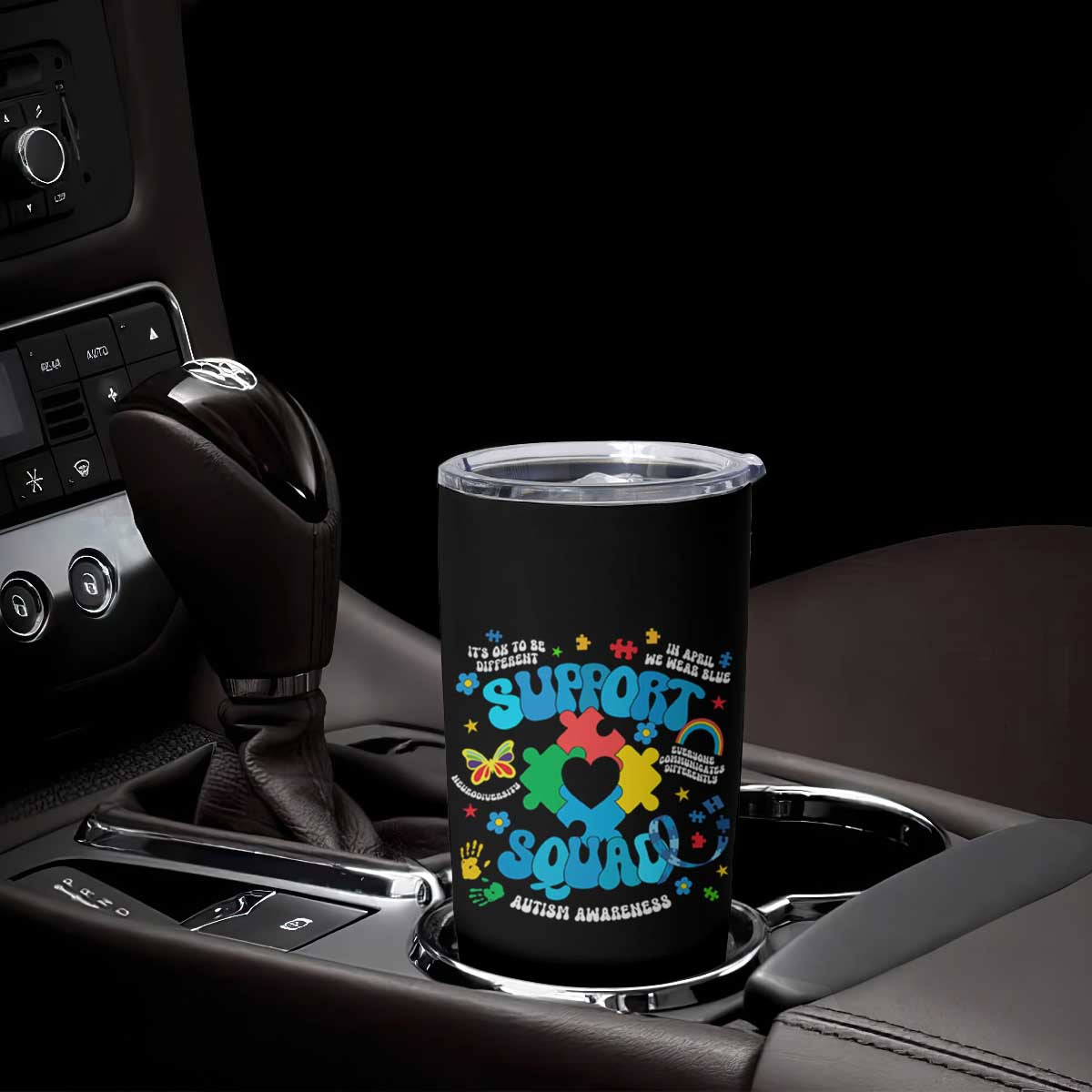 Autism Awareness Support Squad Tumbler Cup In April We Wear Blue TS02 Print Your Wear