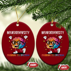 Neurodiversity Brain Ceramic Ornament Celebrate The Spectrum Autism Acceptance ASD ADHD TS02 Print Your Wear