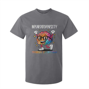 Neurodiversity Brain T Shirt For Kid Celebrate The Spectrum Autism Acceptance ASD ADHD TS02 Charcoal Print Your Wear