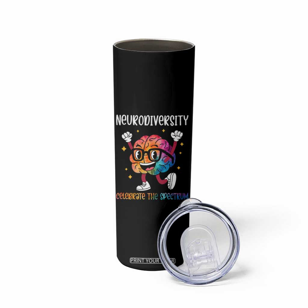 Neurodiversity Brain Skinny Tumbler Celebrate The Spectrum Autism Acceptance ASD ADHD TS02 Print Your Wear