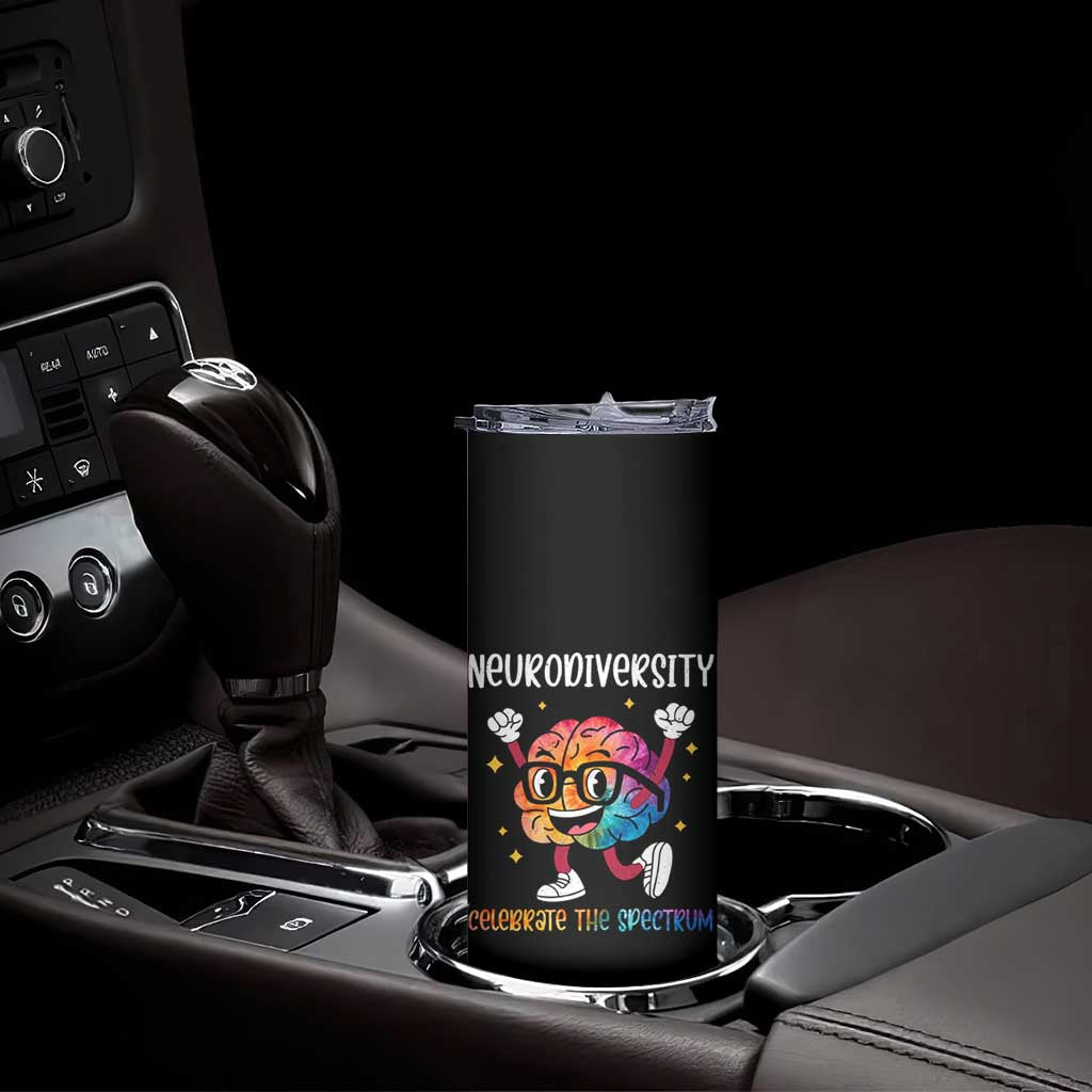 Neurodiversity Brain Skinny Tumbler Celebrate The Spectrum Autism Acceptance ASD ADHD TS02 Print Your Wear