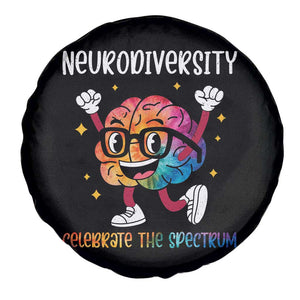 Neurodiversity Brain Spare Tire Cover Celebrate The Spectrum Autism Acceptance ASD ADHD TS02 Print Your Wear