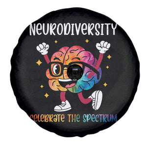 Neurodiversity Brain Spare Tire Cover Celebrate The Spectrum Autism Acceptance ASD ADHD TS02 Print Your Wear