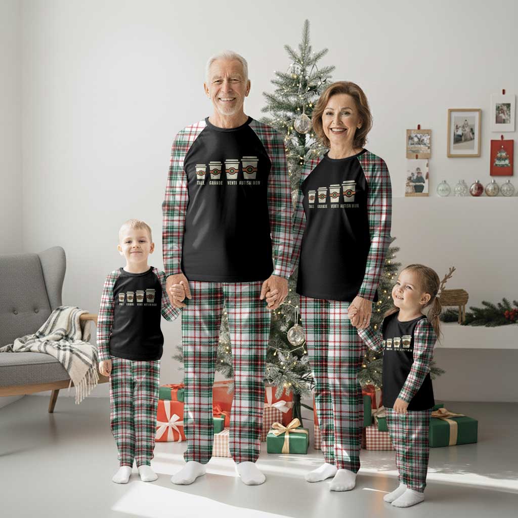Funny Autism Mom Plaid Pajama Set Coffee Support Autistic TS02 Christmas Plaid Print Your Wear