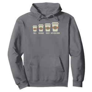 Funny Autism Mom Hoodie Coffee Support Autistic TS02 Charcoal Print Your Wear