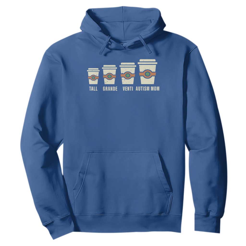 Funny Autism Mom Hoodie Coffee Support Autistic TS02 Royal Blue Print Your Wear
