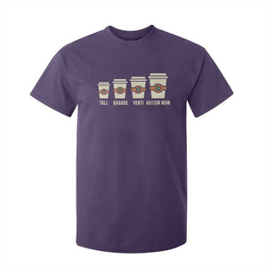 Funny Autism Mom T Shirt For Kid Coffee Support Autistic TS02 Purple Print Your Wear